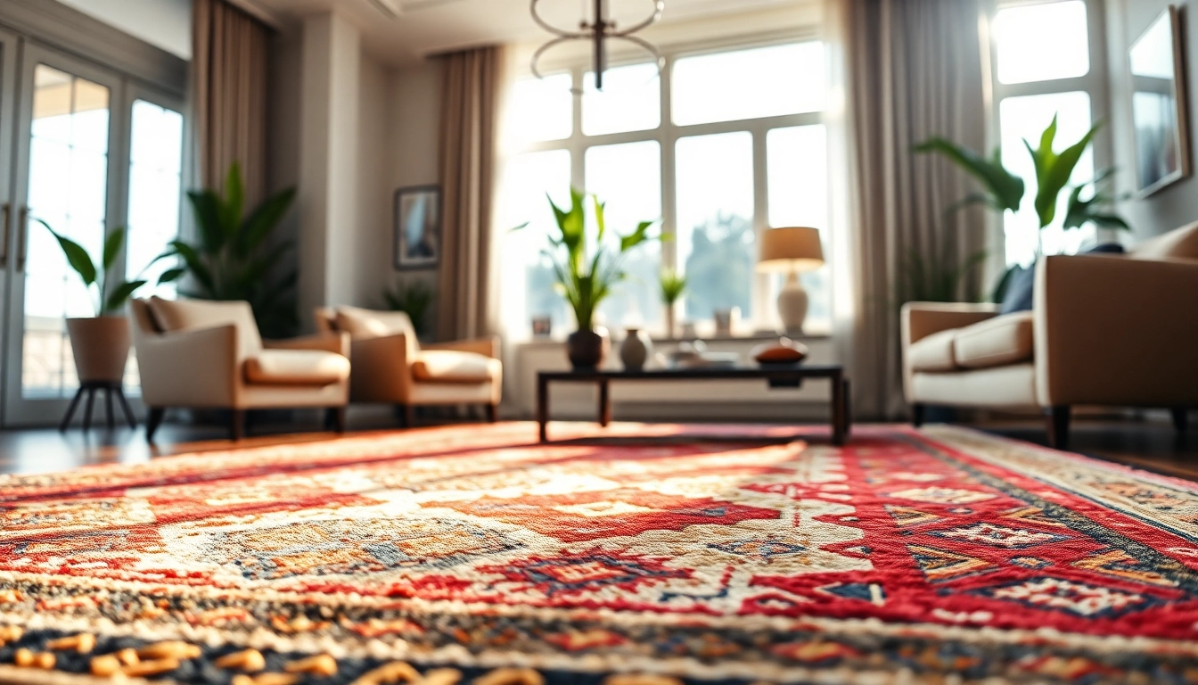 Admire the unique details of Boujaad vintage rugs in a beautifully styled living space.