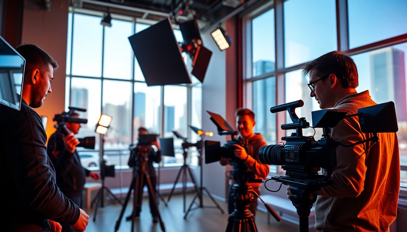 Dynamic scene of edmonton production companies showcasing professional video production in action.