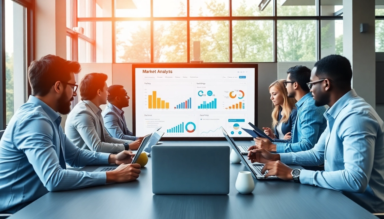 Analyze ai prompts for competitor analysis with a diverse team in a modern workspace.