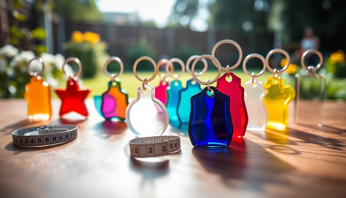 Showcase of custom acrylic keychain manufacturer products, highlighting vibrant designs and personalized options.