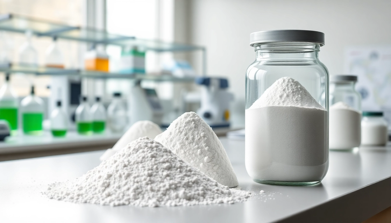 Sodium Carboxymethyl Cellulose displayed in a professional lab setting emphasizing product quality.