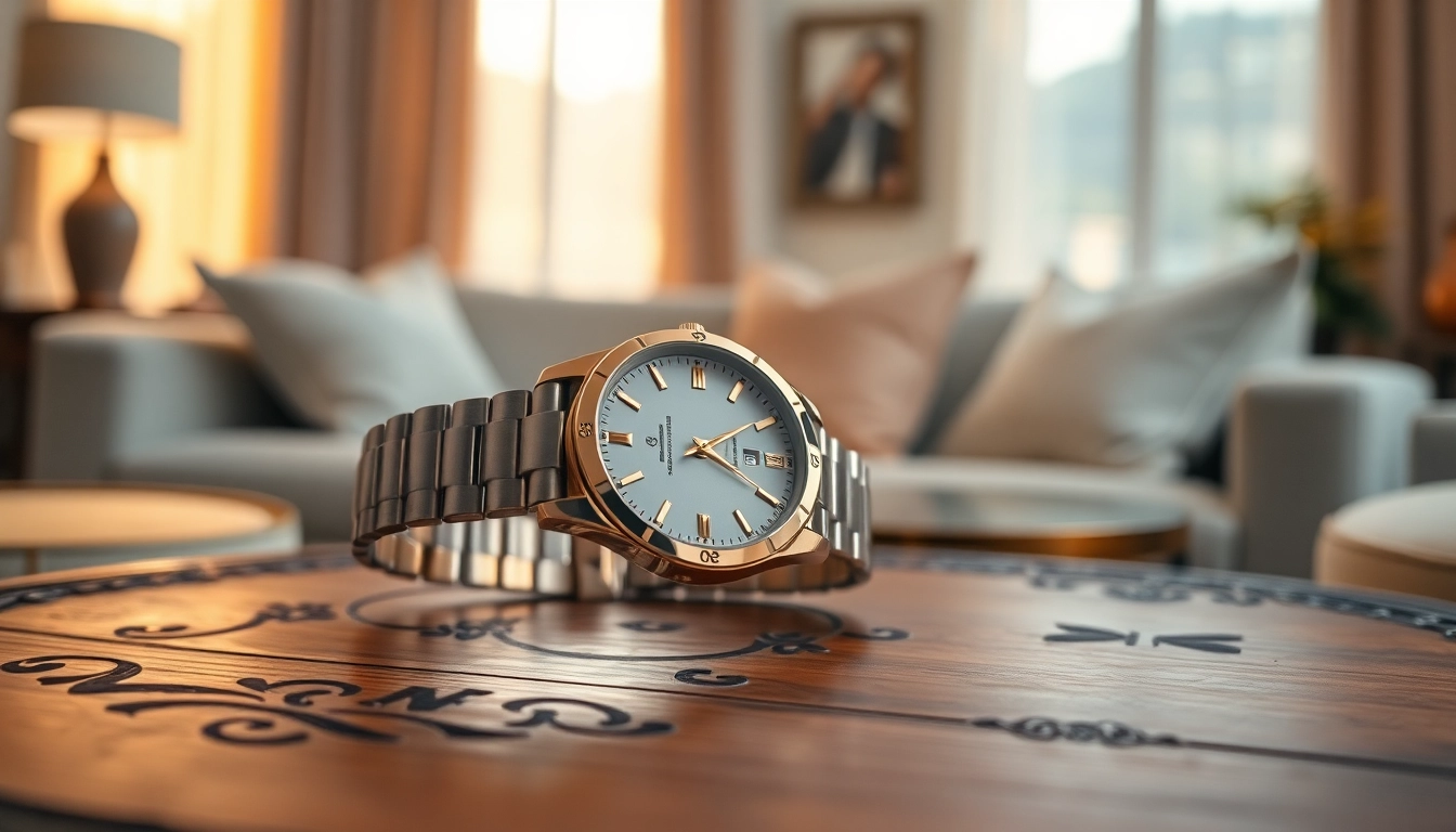 Elegante Damen Armbanduhr in einem stilvollen Ambiente präsentiert.