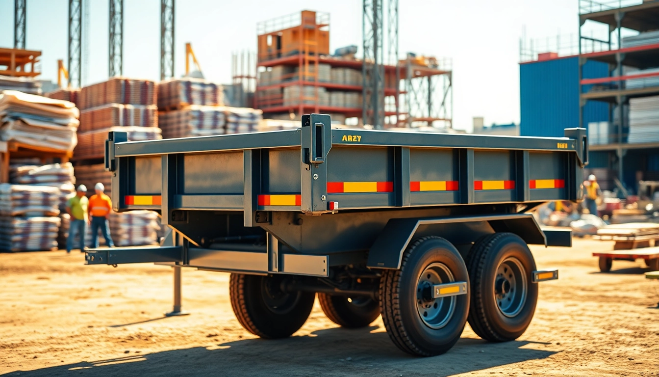 Browse used dump trailer for sale near me in action, showcasing its heavy-duty design and functionality.