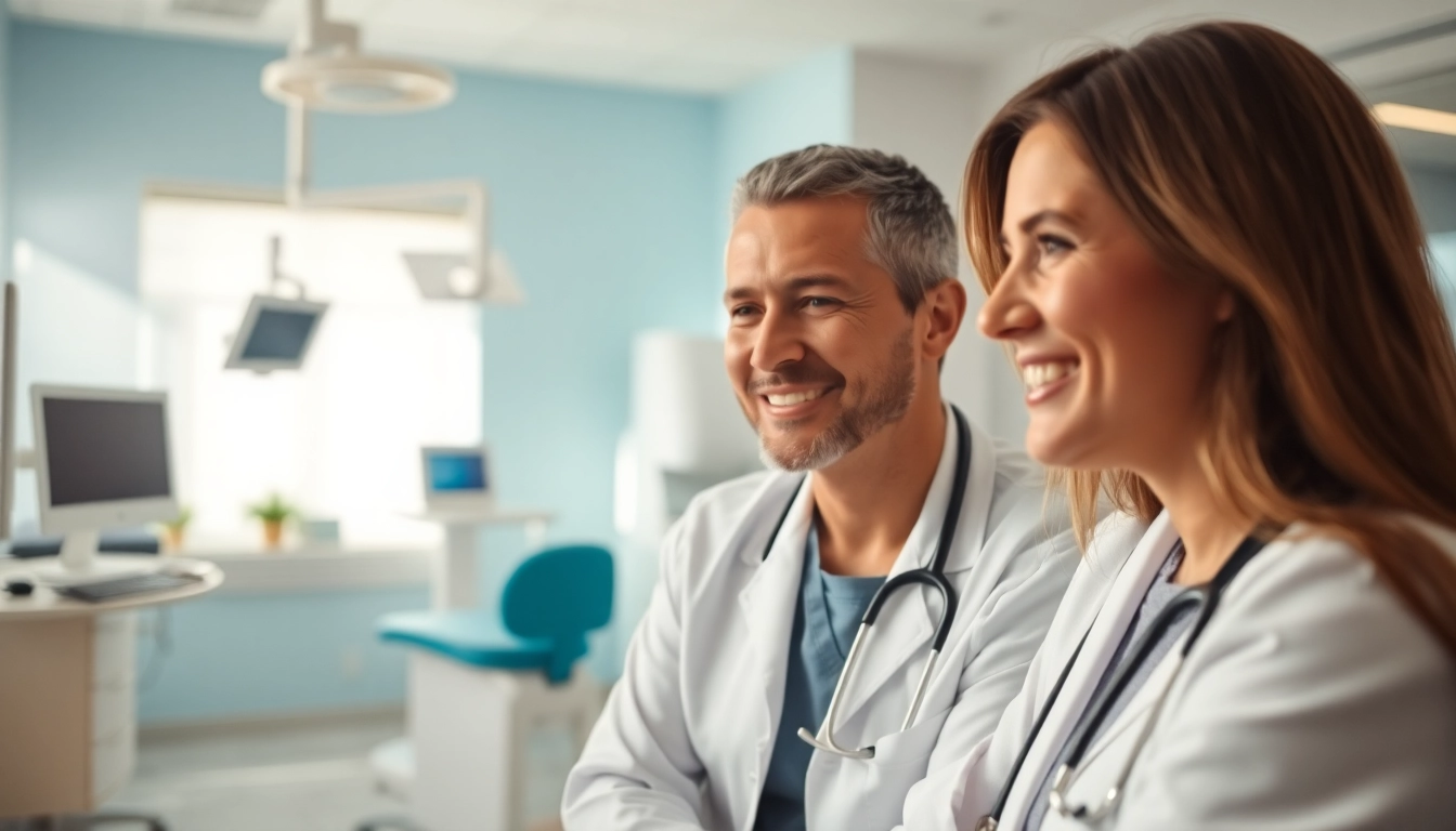 Patient meeting doctor in a warm clinic of parker medical las vegas promoting healthcare.