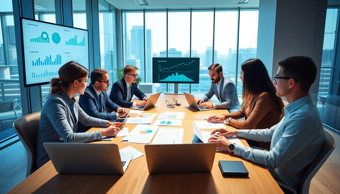Enhance competitive intelligence for sales with a dynamic team collaborating on strategies.